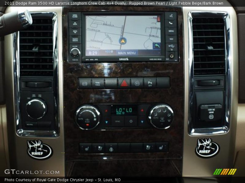 Rugged Brown Pearl / Light Pebble Beige/Bark Brown 2011 Dodge Ram 3500 HD Laramie Longhorn Crew Cab 4x4 Dually