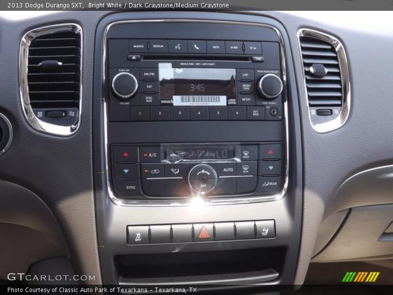 Bright White / Dark Graystone/Medium Graystone 2013 Dodge Durango SXT
