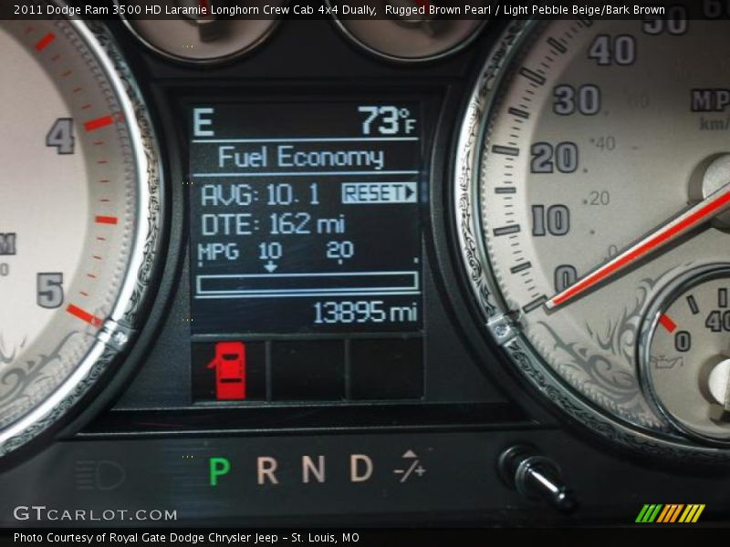 Rugged Brown Pearl / Light Pebble Beige/Bark Brown 2011 Dodge Ram 3500 HD Laramie Longhorn Crew Cab 4x4 Dually