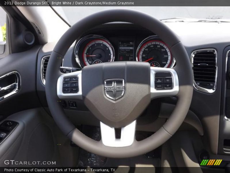 Bright White / Dark Graystone/Medium Graystone 2013 Dodge Durango SXT