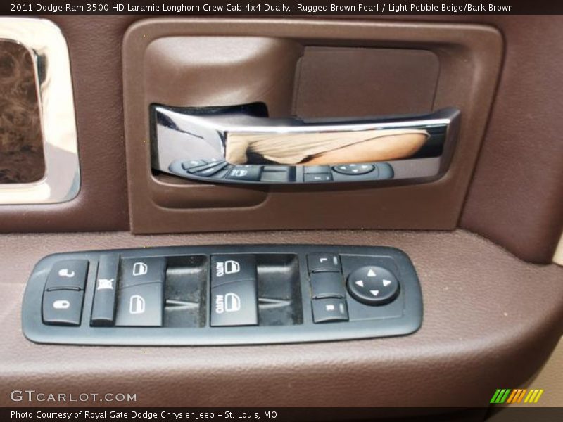 Rugged Brown Pearl / Light Pebble Beige/Bark Brown 2011 Dodge Ram 3500 HD Laramie Longhorn Crew Cab 4x4 Dually