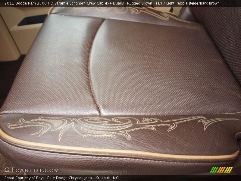 Rugged Brown Pearl / Light Pebble Beige/Bark Brown 2011 Dodge Ram 3500 HD Laramie Longhorn Crew Cab 4x4 Dually