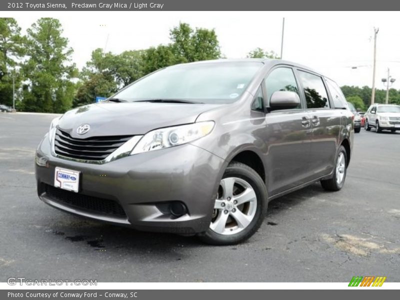 Predawn Gray Mica / Light Gray 2012 Toyota Sienna