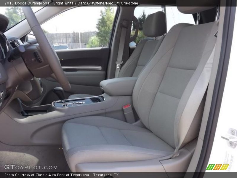 Bright White / Dark Graystone/Medium Graystone 2013 Dodge Durango SXT