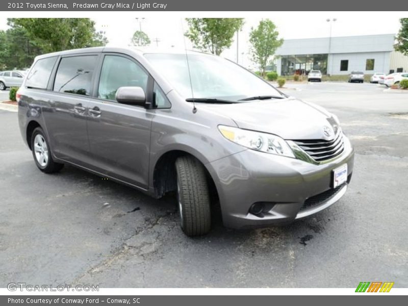 Predawn Gray Mica / Light Gray 2012 Toyota Sienna