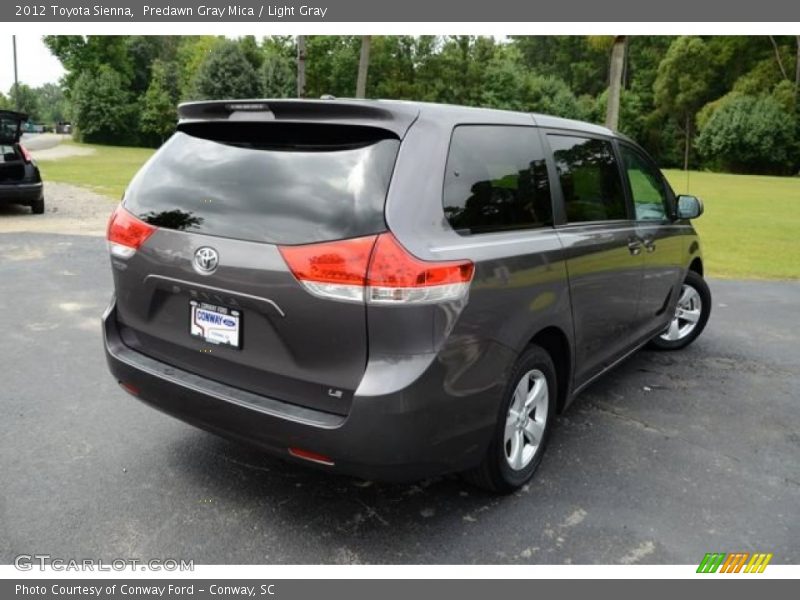 Predawn Gray Mica / Light Gray 2012 Toyota Sienna