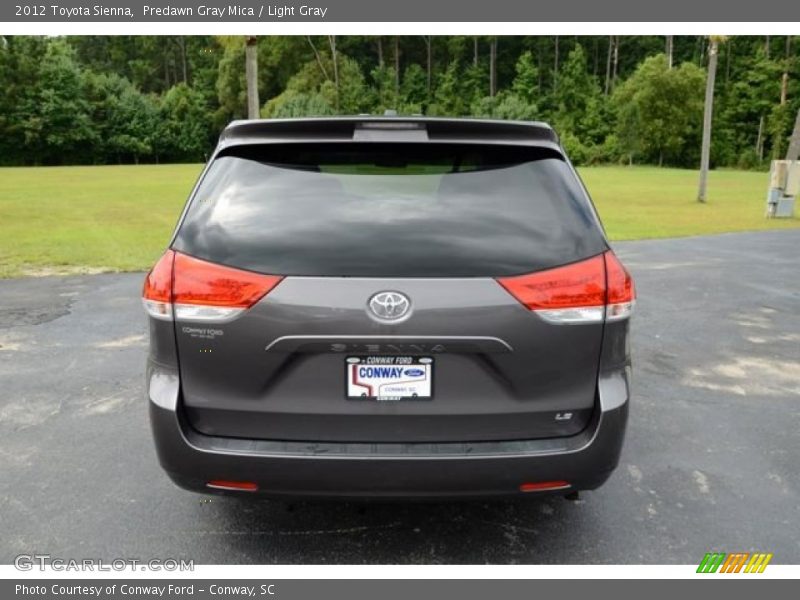 Predawn Gray Mica / Light Gray 2012 Toyota Sienna