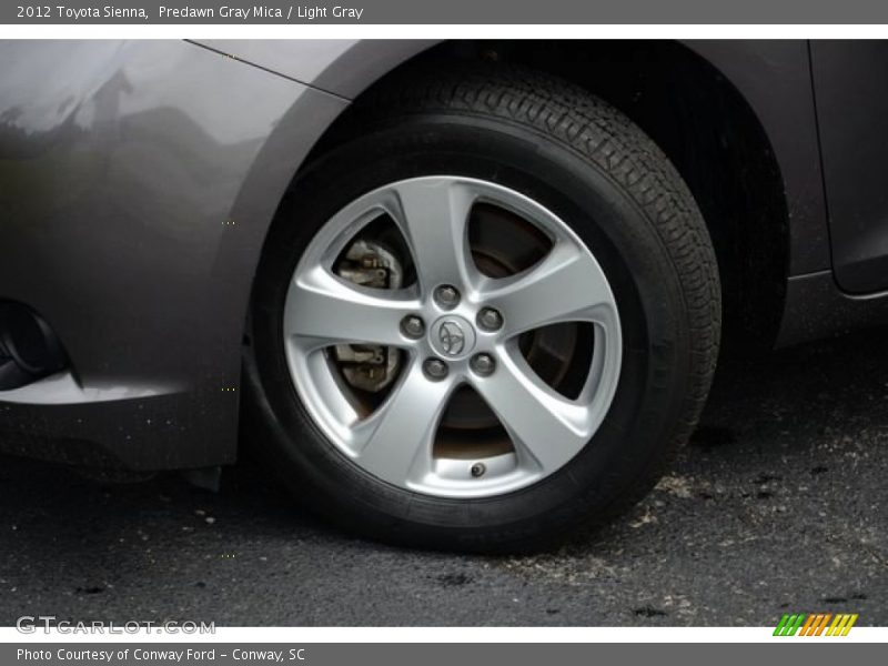 Predawn Gray Mica / Light Gray 2012 Toyota Sienna
