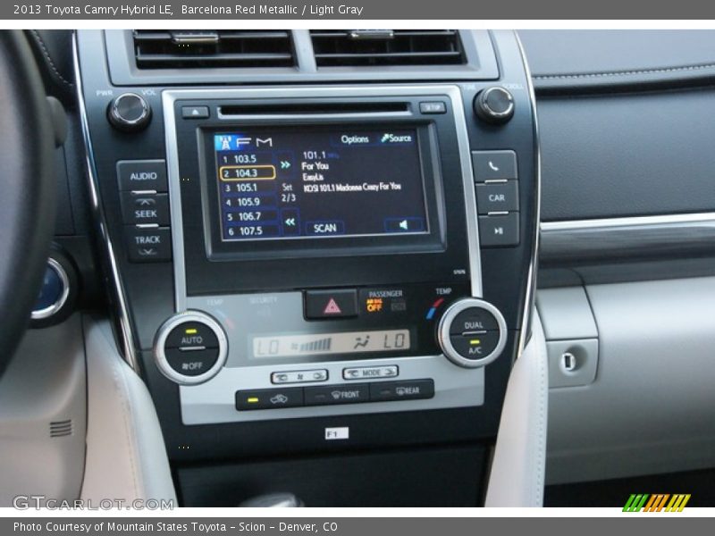 Barcelona Red Metallic / Light Gray 2013 Toyota Camry Hybrid LE