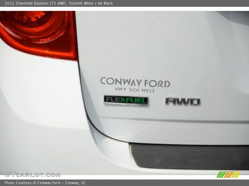 Summit White / Jet Black 2012 Chevrolet Equinox LTZ AWD