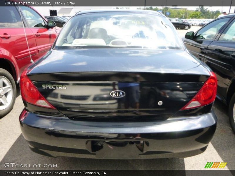 Black / Gray 2002 Kia Spectra LS Sedan