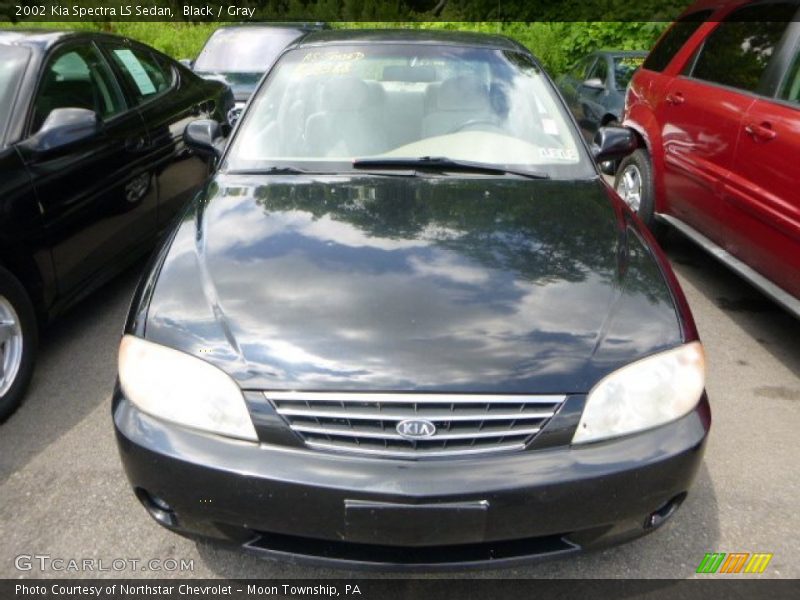 Black / Gray 2002 Kia Spectra LS Sedan