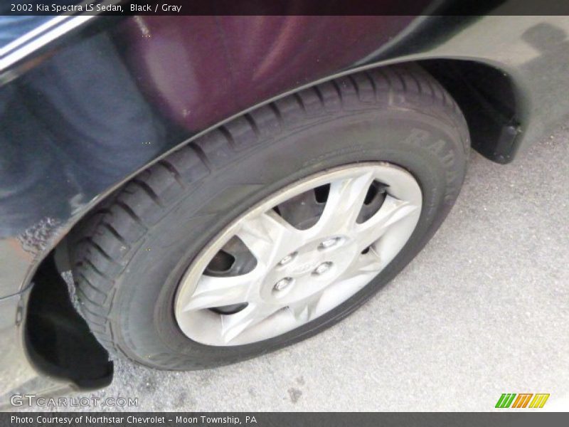 Black / Gray 2002 Kia Spectra LS Sedan