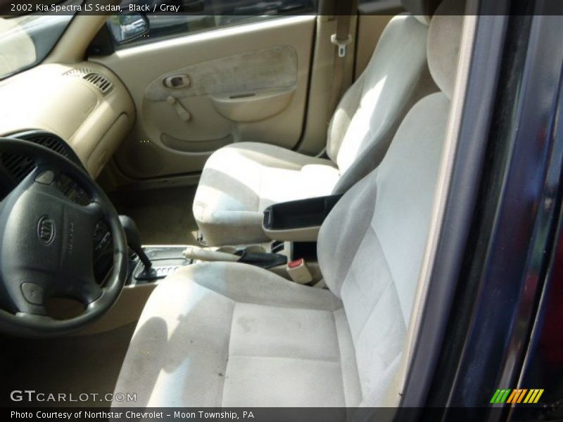 Black / Gray 2002 Kia Spectra LS Sedan