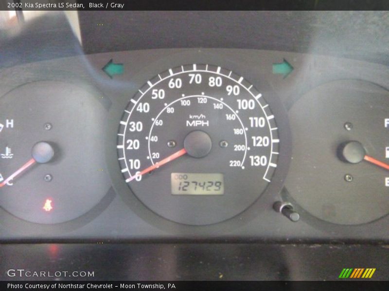 Black / Gray 2002 Kia Spectra LS Sedan