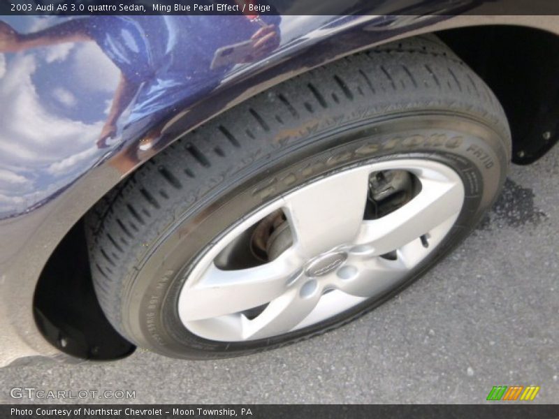 Ming Blue Pearl Effect / Beige 2003 Audi A6 3.0 quattro Sedan