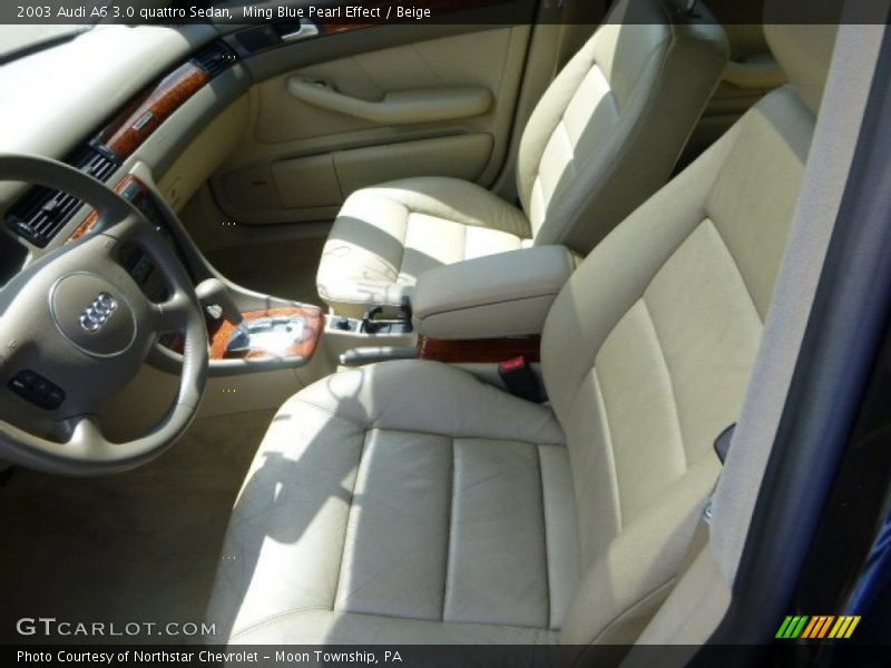 Ming Blue Pearl Effect / Beige 2003 Audi A6 3.0 quattro Sedan