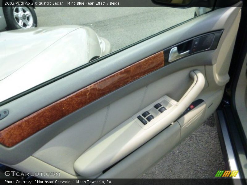 Ming Blue Pearl Effect / Beige 2003 Audi A6 3.0 quattro Sedan