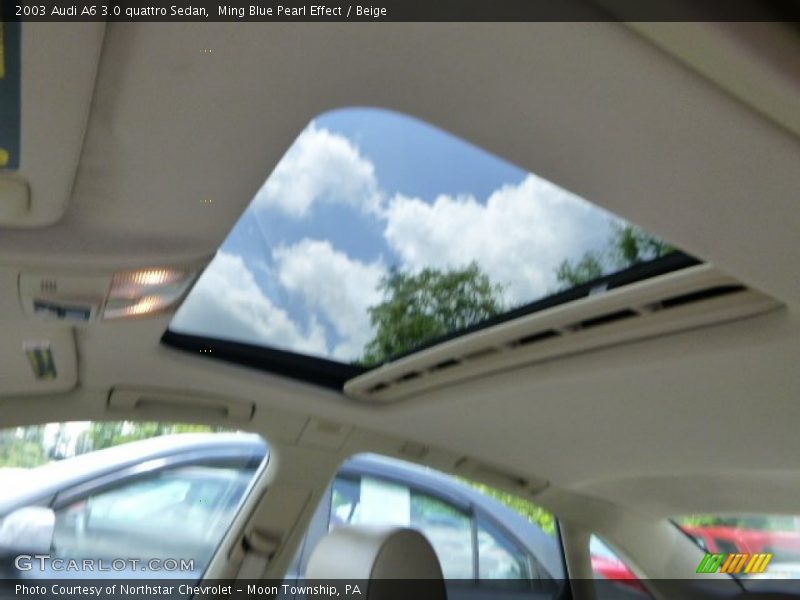 Ming Blue Pearl Effect / Beige 2003 Audi A6 3.0 quattro Sedan
