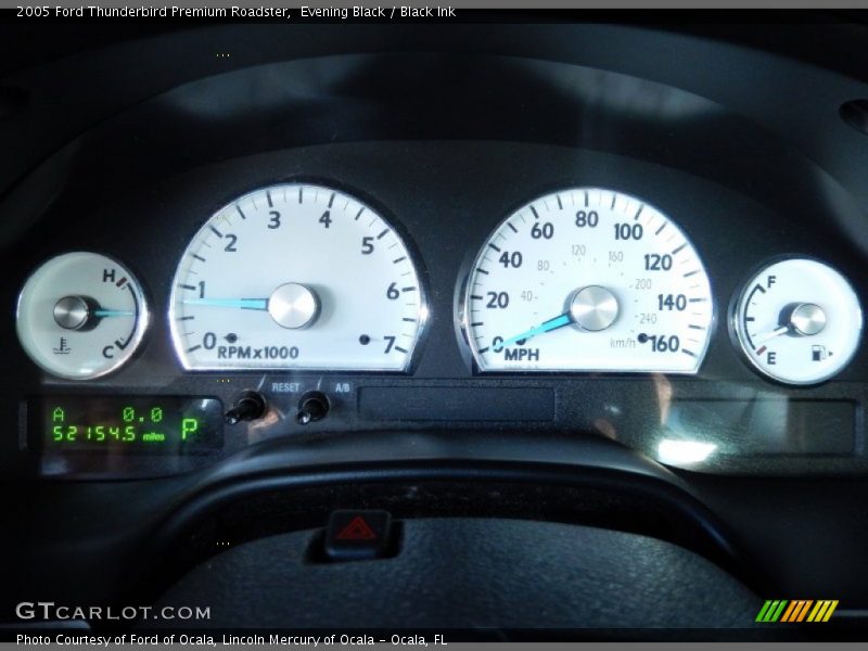 Evening Black / Black Ink 2005 Ford Thunderbird Premium Roadster