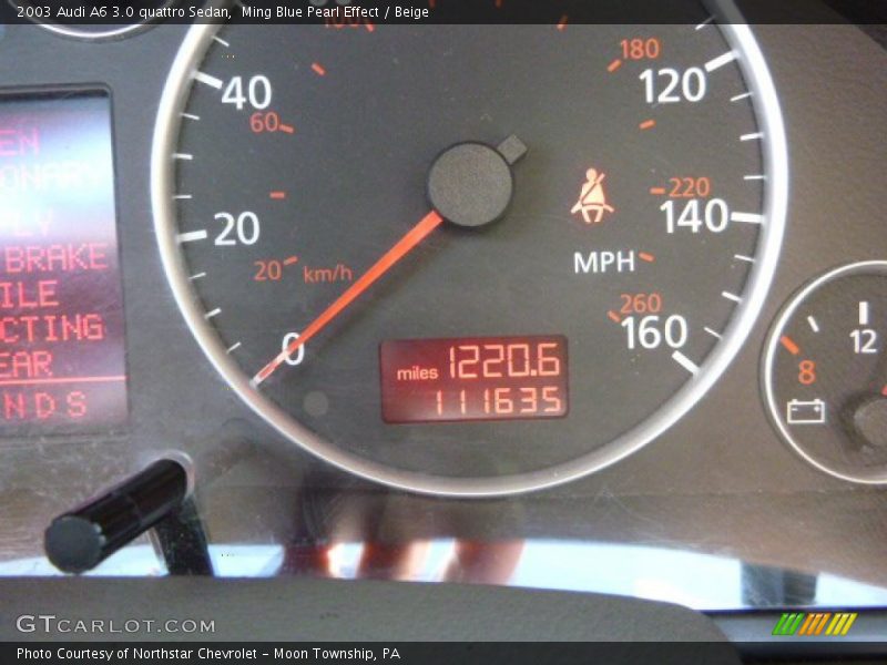 Ming Blue Pearl Effect / Beige 2003 Audi A6 3.0 quattro Sedan