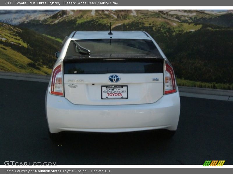 Blizzard White Pearl / Misty Gray 2013 Toyota Prius Three Hybrid