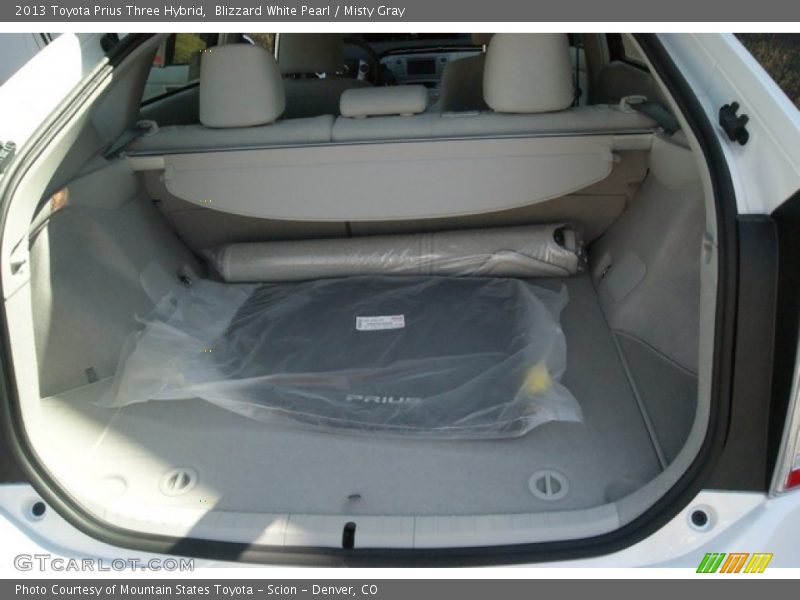 Blizzard White Pearl / Misty Gray 2013 Toyota Prius Three Hybrid