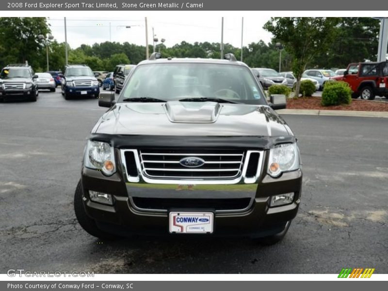 Stone Green Metallic / Camel 2008 Ford Explorer Sport Trac Limited