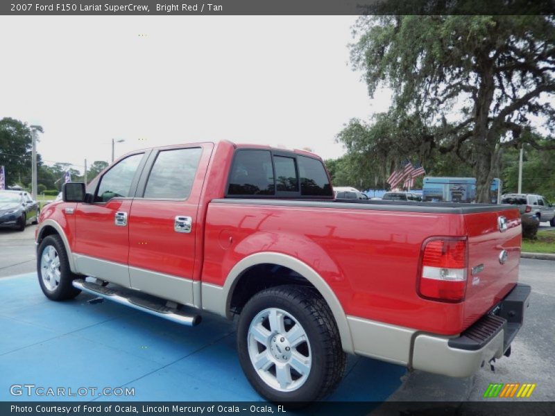 Bright Red / Tan 2007 Ford F150 Lariat SuperCrew