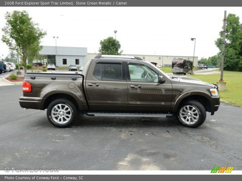 Stone Green Metallic / Camel 2008 Ford Explorer Sport Trac Limited