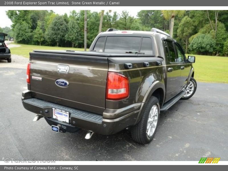 Stone Green Metallic / Camel 2008 Ford Explorer Sport Trac Limited