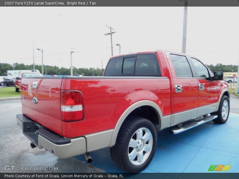 Bright Red / Tan 2007 Ford F150 Lariat SuperCrew