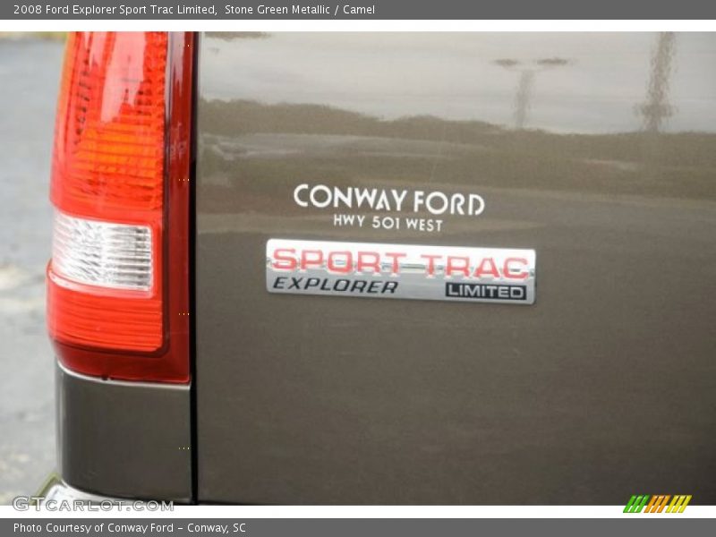 Stone Green Metallic / Camel 2008 Ford Explorer Sport Trac Limited