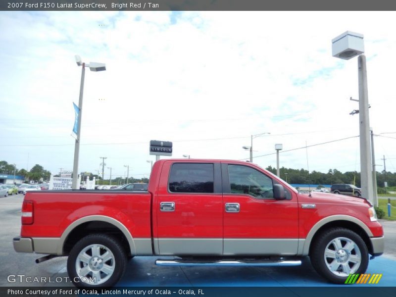 Bright Red / Tan 2007 Ford F150 Lariat SuperCrew