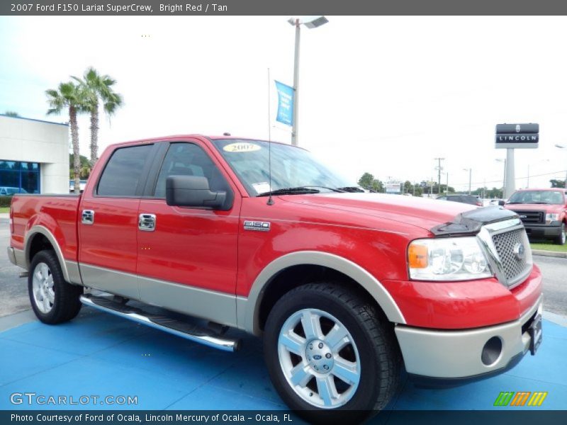 Bright Red / Tan 2007 Ford F150 Lariat SuperCrew