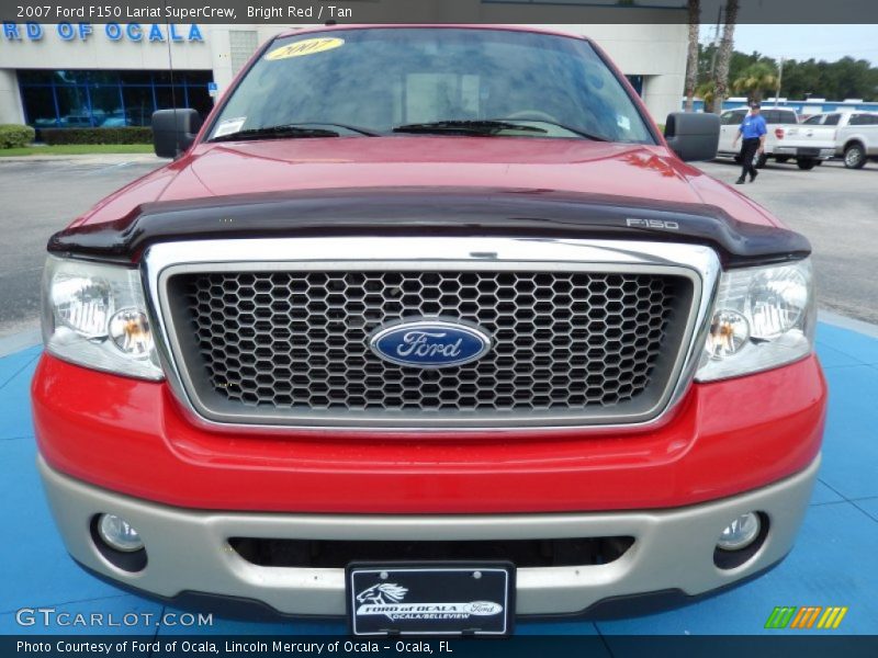 Bright Red / Tan 2007 Ford F150 Lariat SuperCrew