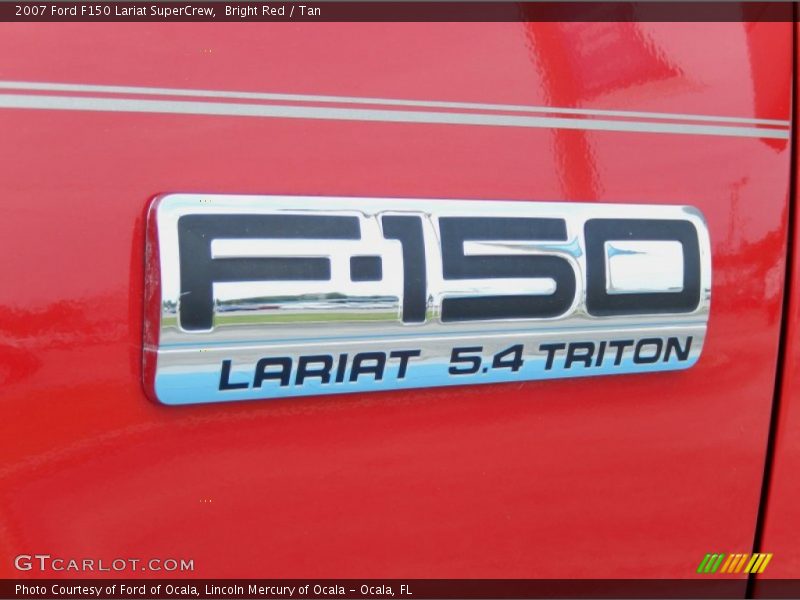 Bright Red / Tan 2007 Ford F150 Lariat SuperCrew