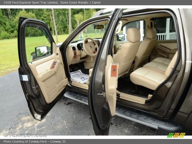 Stone Green Metallic / Camel 2008 Ford Explorer Sport Trac Limited