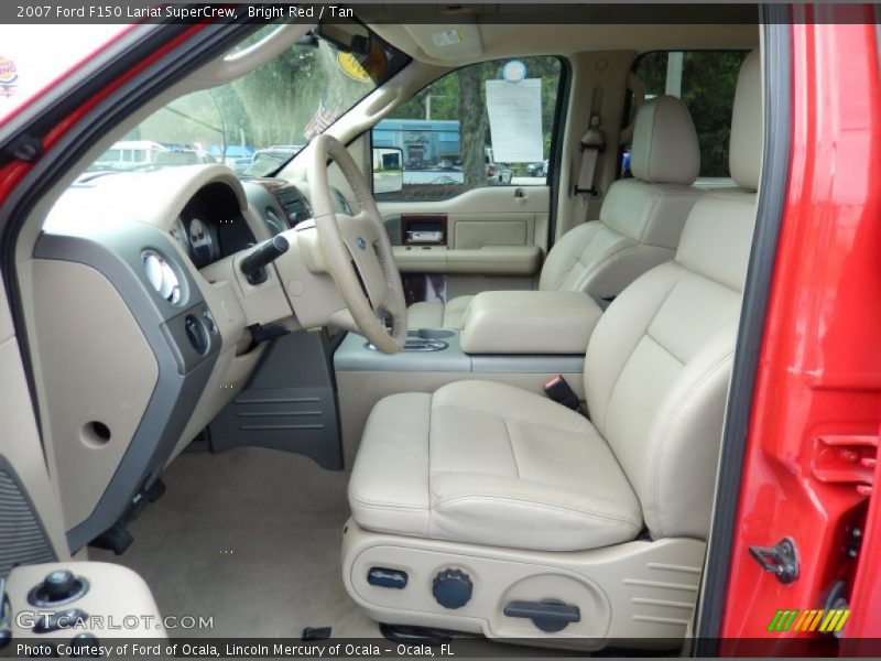 Bright Red / Tan 2007 Ford F150 Lariat SuperCrew