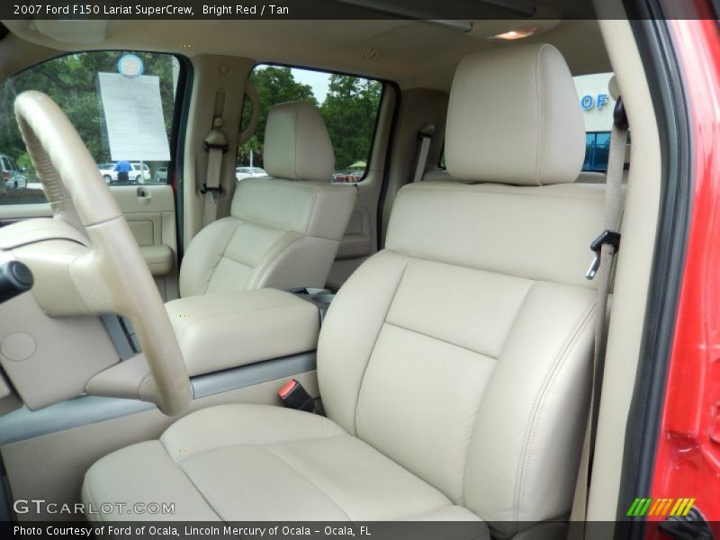 Bright Red / Tan 2007 Ford F150 Lariat SuperCrew