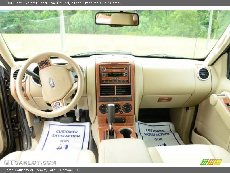 Stone Green Metallic / Camel 2008 Ford Explorer Sport Trac Limited