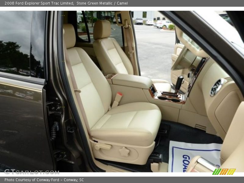 Stone Green Metallic / Camel 2008 Ford Explorer Sport Trac Limited