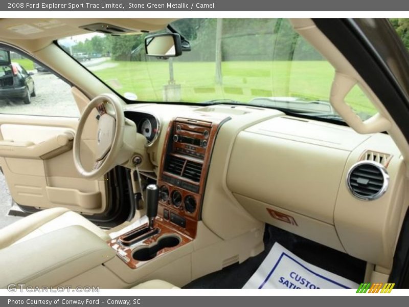 Stone Green Metallic / Camel 2008 Ford Explorer Sport Trac Limited