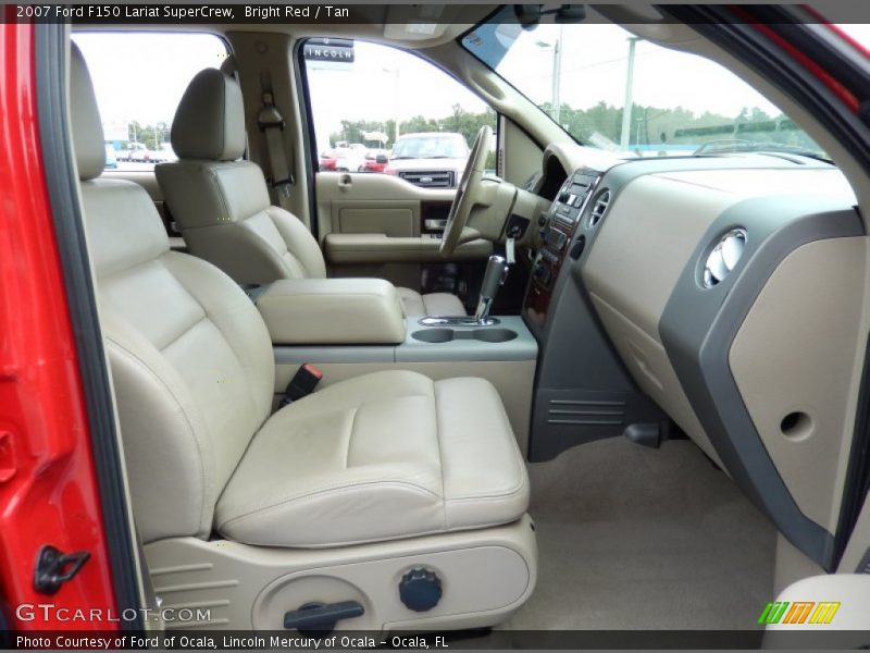 Bright Red / Tan 2007 Ford F150 Lariat SuperCrew
