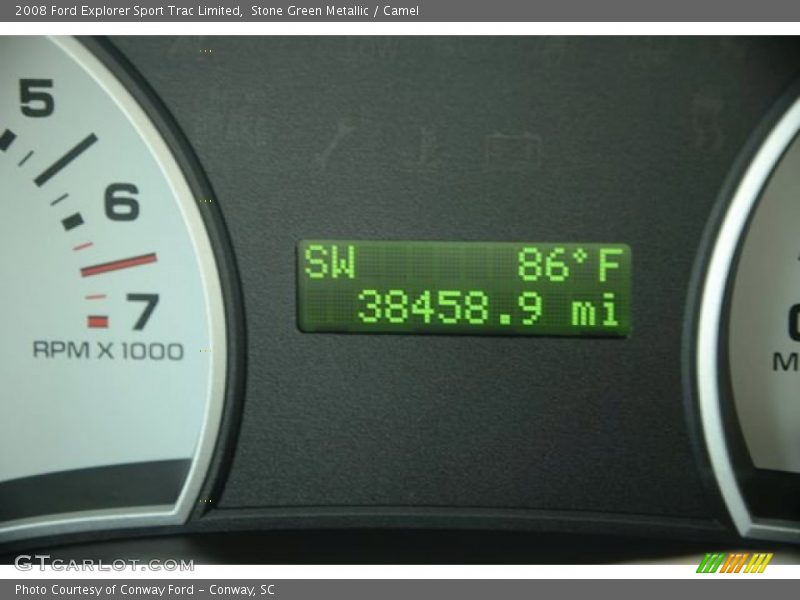 Stone Green Metallic / Camel 2008 Ford Explorer Sport Trac Limited