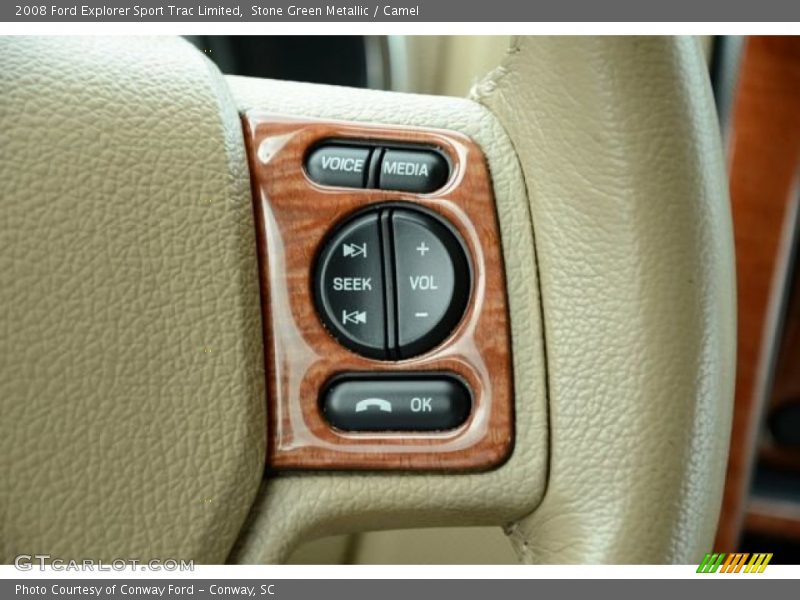 Stone Green Metallic / Camel 2008 Ford Explorer Sport Trac Limited