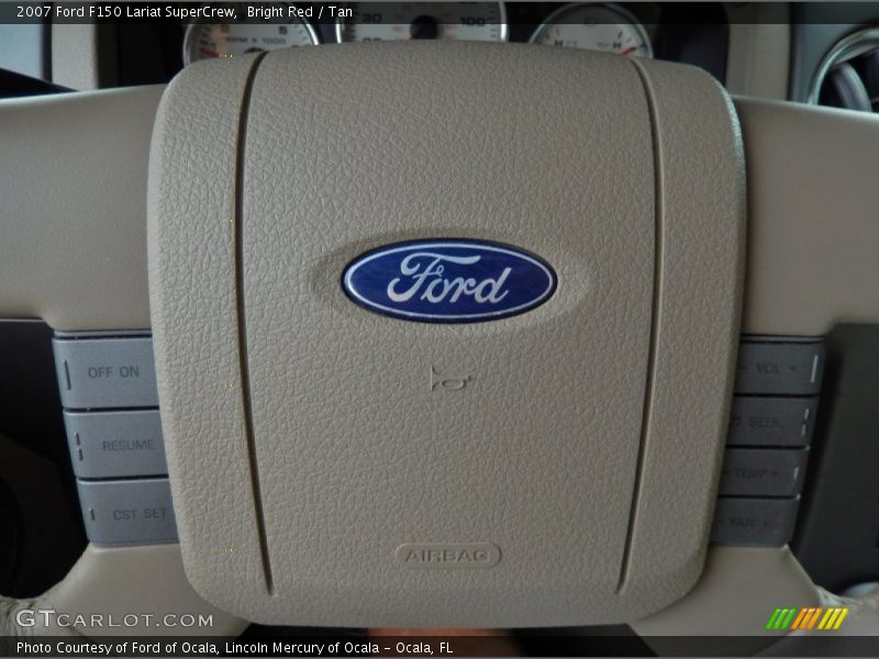 Bright Red / Tan 2007 Ford F150 Lariat SuperCrew