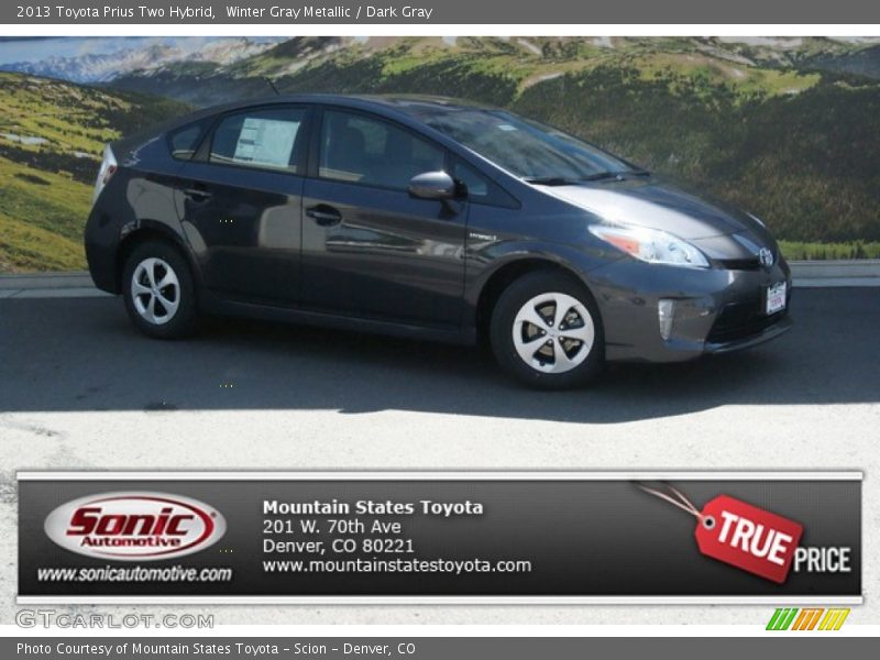Winter Gray Metallic / Dark Gray 2013 Toyota Prius Two Hybrid