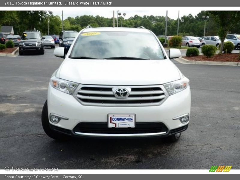 Blizzard White Pearl / Black 2011 Toyota Highlander Limited