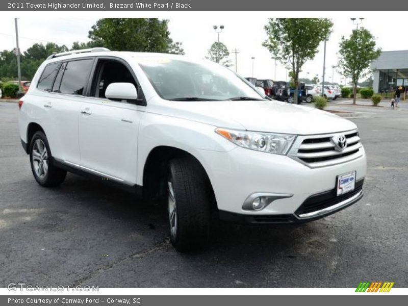 Blizzard White Pearl / Black 2011 Toyota Highlander Limited